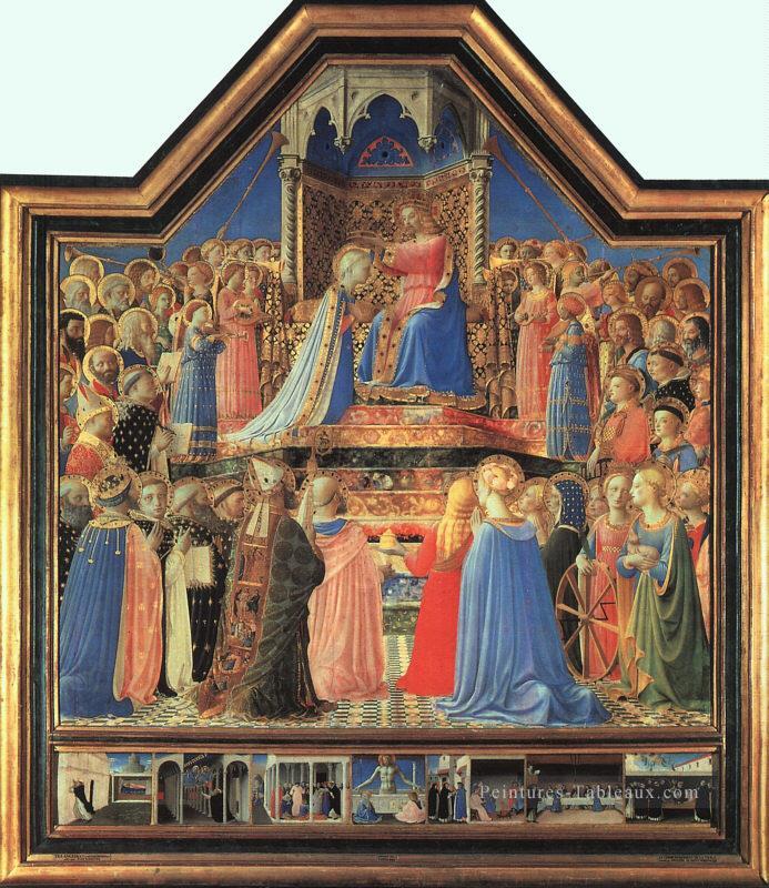 Couronnement de la Vierge Renaissance Fra Angelico Peintures à l'huile